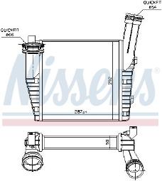 INTERCOOLER VW TOUAREG 3,0 TDI11/04- /MA NISSENS NIS 96611