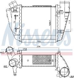 INTERCOOLER AUDI A4 2,5TDI 00- NISSENS NIS 96678