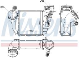 INTERCOOLER VW GOLF IV 1,9TDI 00-       /130KM/ /BORA,A3/ NISSENS NIS 96679