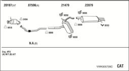 CZĘŚCI MONTAŻOWE UKŁADU WYDECHOWEGO WALKER WLK80063