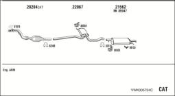 CZĘŚCI MONTAŻOWE UKŁADU WYDECHOWEGO WALKER WLK80065