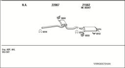 CZĘŚCI MONTAŻOWE UKŁADU WYDECHOWEGO WALKER WLK80065