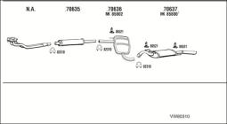 CZĘŚCI MONTAŻOWE UKŁADU WYDECHOWEGO WALKER WLK80085
