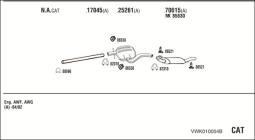 CZĘŚCI MONTAŻOWE UKŁADU WYDECHOWEGO WALKER WLK80094