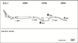 CZĘŚCI MONTAŻOWE UKŁADU WYDECHOWEGO WALKER WLK80324