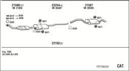 CZĘŚCI MONTAŻOWE UKŁADU WYDECHOWEGO WALKER WLK86087