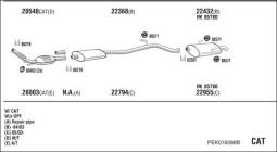 CZĘŚCI MONTAŻOWE UKŁADU WYDECHOWEGO WALKER WLK86564
