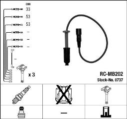 PRZEWODY WYS.NAP.DB NGK RC-MB202