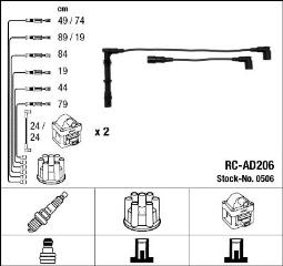 PRZEWODY WYS.NAP.AUDI NGK RC-AD206