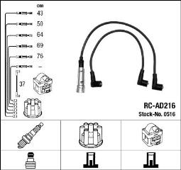 PRZEWODY WYS.NAP.AUDI 5-CL NGK RC-AD216
