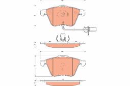 KLOCKI HAM./PRZ/ AUDI S3 2,0 06- /4WD/ TRW GDB1689