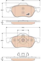 KLOCKI HAM./PRZ/ RENAULT LAGUNA III 1,5-2,0DCI 07- TRW GDB1787