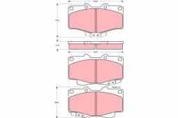 KLOCKI HAM./PRZ/ TOYOTA HI-LUX 2,4D TRW GDB3213