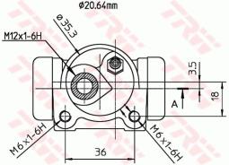 CYLINDEREK HAM.RENAULT CLIO 91-96 @20,64/L//BENDIX/ TRW BWF168