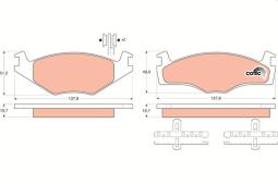 KLOCKI HAM./PRZ/ VW GOLF II 19,7mm TRW GDB454