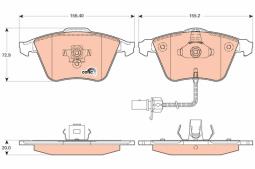 KLOCKI HAM./PRZ/ AUDI A6 05- TRW GDB1617