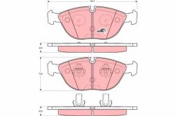 KLOCKI HAM./PRZ/ BMW 7 4,0-5,0 94- TRW GDB1285