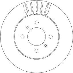 TARCZA HAM./PRZ/ MITSUBISHI LANCER 2,0GDI 03- @256X24 TRW DF4498