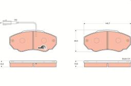 KLOCKI HAM./PRZ/ CITROEN JUMPER 01- 1400KG TRW GDB1517