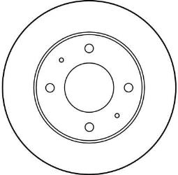 TARCZA HAM./PRZ/ MITSUBISHI GALANT 90-93@256X24 TRW DF1443