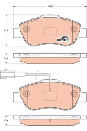 KLOCKI HAM./PRZ/ FIAT 500 1.4 16V 07- TRW GDB1746
