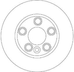 TARCZA HAM./PRZ/ VW TOUAREG 2.5-3.2 03- @330X32 /L/ TRW DF4306S