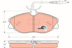 KLOCKI HAM./PRZ/ CITROEN XSARA 96- TRW GDB1259