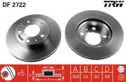 TARCZA HAM./PRZ/ FIAT DUCATO 94- 18     @300X24 TRW DF2722