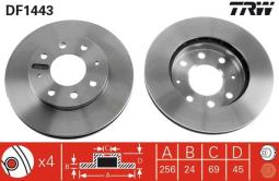 TARCZA HAM./PRZ/ MITSUBISHI GALANT 90-93@256X24 TRW DF1443