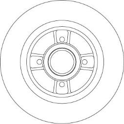 TARCZA HAM./TYŁ/ RENAULT MEGANE 1,6 16V 99-01 @274x11 /Z ŁOŻYSKIEM/ TRW DF4272BS