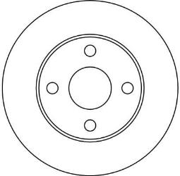 TARCZA HAM./PRZ/ MAZDA 121 91-96 1,3-1,5 16V @235X12 TRW DF2668