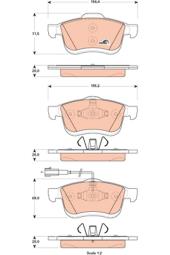 KLOCKI HAM./PRZ/ FIAT DOBLO 1,9JTD 09- TRW GDB1864