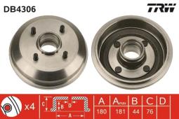 BĘBEN HAM.FORD FIESTA 01- /180X76/ /-ABS/ TRW DB4306