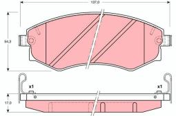 KLOCKI HAM./PRZ/ HYUNDAI COUPE 96-      /+CZUJNIK/ TRW GDB3169