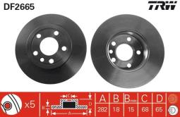 TARCZA HAM./PRZ/ VW T4 1,9D-2,0 15      @282X18 TRW DF2665