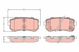 KLOCKI HAM./TYŁ/ KIA RIO 1,4-1,5CRDI 05- TRW GDB3421