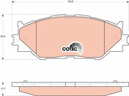KLOCKI HAM./PRZ/ LEXUS IS 250 05- TRW GDB3410