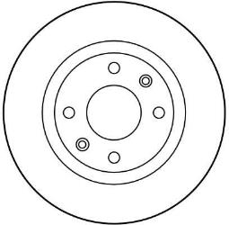 TARCZA HAM./PRZ/ CITROEN BERLINGO       @266X13 TRW DF2808