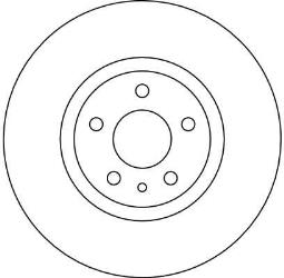 TARCZA HAM./PRZ/ ALFA ROMEO 156 97- @281X15 TRW DF4025