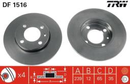 TARCZA HAM./PRZ/ VW @239X12 TRW DF1516
