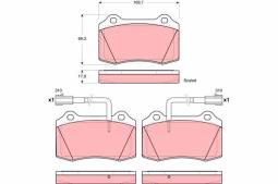 KLOCKI HAM./PRZ/ ALFA 156 GTA 3,2 02- TRW GDB1519