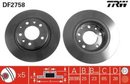 TARCZA HAM./PRZ/ VW GOLF III 2,8 VR6    @288X25 TRW DF2758