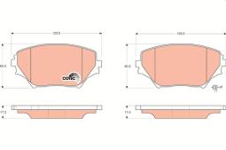 KLOCKI HAM./PRZ/ TOYOTA RAV-4 00- TRW GDB3251