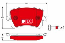 KLOCKI HAM./TYŁ/                        AUDI A6 04-11 TRW GDB1763DTE