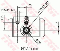 CYLINDEREK HAM.RENAULT CLIO II /1998-/ TRW BWC243