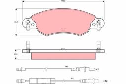 KLOCKI HAM./PRZ/ CITROEN C5 1,8 16V 00- TRW GDB1447