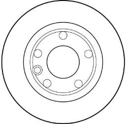 TARCZA HAM./PRZ/ VW T4 1,9D-2,0 14      @260X16 TRW DF1593