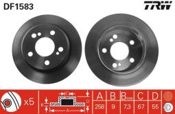 TARCZA HAM./TYŁ/ DB 124,190 @258X9 TRW DF1583