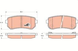 KLOCKI HAM./TYŁ/ KIA CEED 1,4-2,0 06- TRW GDB3451