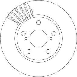 TARCZA HAM./PRZ/ TOYOTA AURIS 1,4I VVTI 06- 16V DOHC @275X22 TRW DF4810